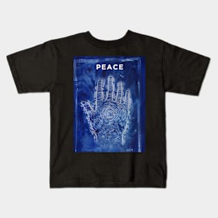 Peace: Stop War,  World Peace Now on a Dark Background Kids T-Shirt